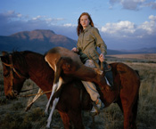 David Chancellor // Hunters 2010, huntress with buck, south africa, portraits, game hunting, game hunter, industry, Sub Saharan Africa, tourist trophy, Kenya, safaris, safari, tourist hunting, trophy hunting, tourist hunt, trophy hunt, conservation, environment, ecosystem, animal rights, taylor wessing, portrait