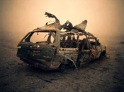 Richard Mosse // Nomads richard mosse, nomads, disaster, car, wreckage, wreck, vehicle, vehicles, desert, iraq